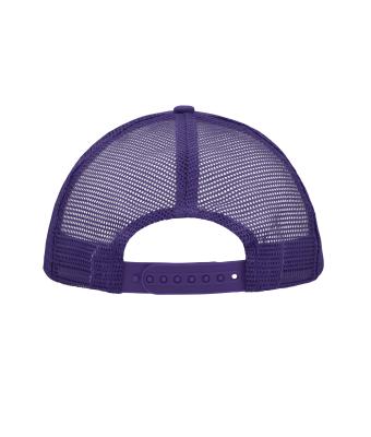 Unisex 5 Panel Polyester Mesh Cap Wit/lilac 7622