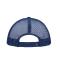 Unisex 5 Panel Polyester Mesh Cap Wit/navy 7622