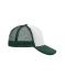 Unisex 5 Panel Polyester Mesh Cap Wit/donkergroen 7622