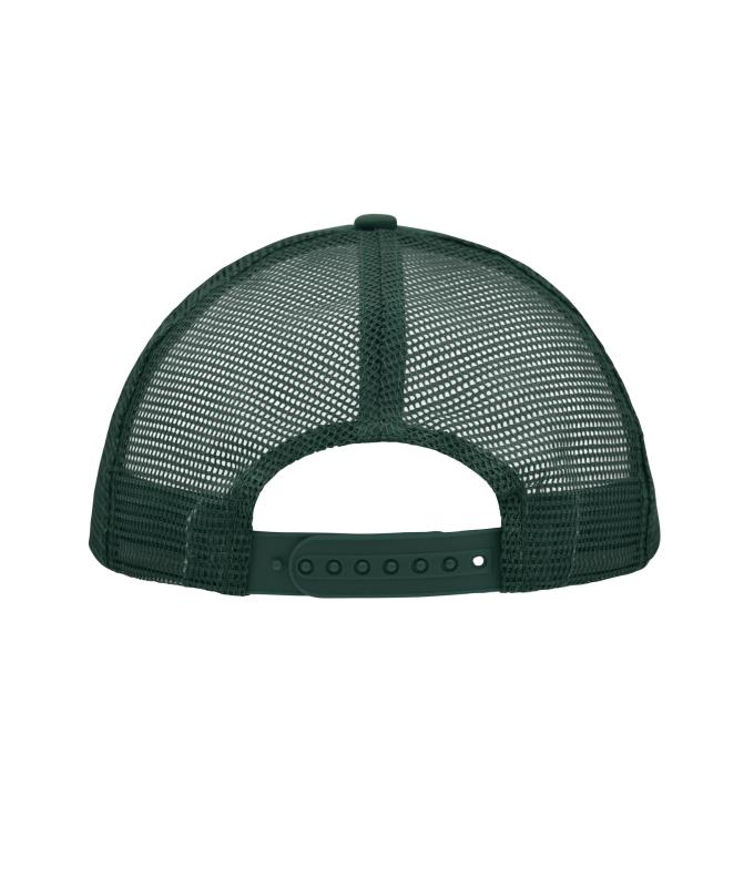 Unisex 5 Panel Polyester Mesh Cap Wit/donkergroen 7622