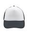 Unisex 5 Panel Polyester Mesh Cap Wit/grafiet 7622