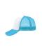 Unisex 5 Panel Polyester Mesh Cap Wit/pacific 7622