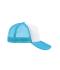 Unisex 5 Panel Polyester Mesh Cap Wit/pacific 7622