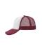 Unisex 5 Panel Polyester Mesh Cap Wit/dieprood 7622