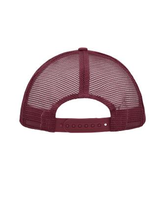 Unisex 5 Panel Polyester Mesh Cap Wit/dieprood 7622