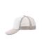 Unisex 5 Panel Polyester Mesh Cap Wit/lichtgrijs 7622