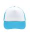 Unisex 5 Panel Polyester Mesh Cap Wit/pacific 7622