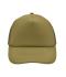 Unisex 5 Panel Polyester Mesh Cap Olijf 7622