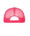 Unisex 5 Panel Polyester Mesh Cap Zwart/neon-roze 7622