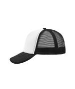 Unisexe Casquette trucker 5 panneaux Blanc/noir 7622