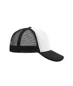 Unisexe Casquette trucker 5 panneaux Blanc/noir 7622