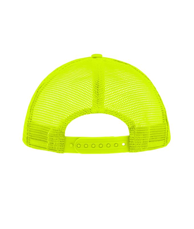 Unisexe Casquette trucker 5 panneaux Blanc/jaune-fluo 7622