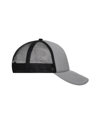 Unisexe Casquette trucker 5 panneaux Gris-foncé/noir 7622