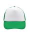 Unisexe Casquette trucker 5 panneaux Blanc/vert-fougère 7622