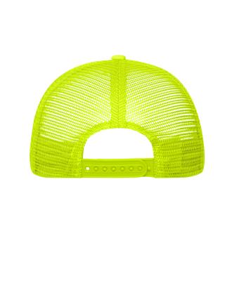 Unisexe Casquette trucker 5 panneaux Noir/néon jaune 7622