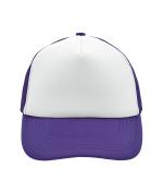 Unisexe Casquette trucker 5 panneaux Blanc/lilas 7622