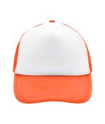 Unisexe Casquette trucker 5 panneaux Blanc/orange-fluo 7622