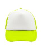 Unisexe Casquette trucker 5 panneaux Blanc/jaune-fluo 7622