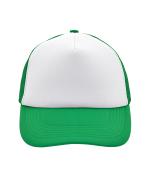 Unisexe Casquette trucker 5 panneaux Blanc/vert-fougère 7622