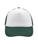 Unisexe Casquette trucker 5 panneaux Blanc/vert-foncé 7622