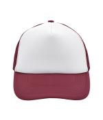 Unisexe Casquette trucker 5 panneaux Blanc/bourgogne 7622