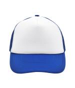 Unisexe Casquette trucker 5 panneaux Blanc/royal 7622