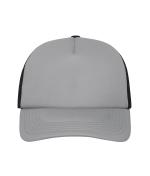 Unisexe Casquette trucker 5 panneaux Gris-foncé/noir 7622