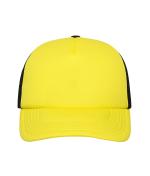 Unisexe Casquette trucker 5 panneaux Jaune-soleil/noir 7622