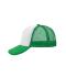 Unisexe Casquette trucker 5 panneaux Blanc/vert-fougère 7622