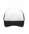 Kinder 5 Panel Polyester Mesh Cap for Kids White/black 7623