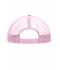 Kinder 5 Panel Polyester Mesh Cap for Kids White/baby-pink 7623