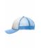 Kinder 5 Panel Polyester Mesh Cap for Kids White/light-blue 7623