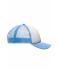 Kinder 5 Panel Polyester Mesh Cap for Kids White/light-blue 7623