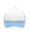 Kinder 5 Panel Polyester Mesh Cap for Kids White/light-blue 7623