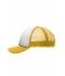 Kids 5 Panel Polyester Mesh Cap for Kids White/gold-yellow 7623
