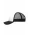 Kinderen 5 Panel Polyester Mesh Cap for Kids Wit/zwart 7623
