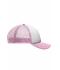 Kinderen 5 Panel Polyester Mesh Cap for Kids Wit/babyroze 7623