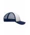 Kinderen 5 Panel Polyester Mesh Cap for Kids Wit/navy 7623