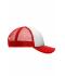 Kinderen 5 Panel Polyester Mesh Cap for Kids Wit/rood 7623