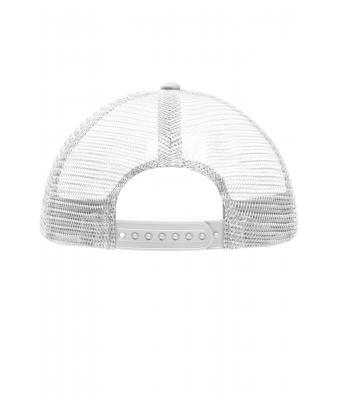 Kinderen 5 Panel Polyester Mesh Cap for Kids Wit/wit 7623