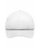 Kinderen 5 Panel Polyester Mesh Cap for Kids Wit/wit 7623