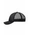 Kinderen 5 Panel Polyester Mesh Cap for Kids Zwart/zwart 7623