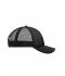 Kinderen 5 Panel Polyester Mesh Cap for Kids Zwart/zwart 7623