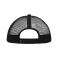 Kinderen 5 Panel Polyester Mesh Cap for Kids Zwart/zwart 7623