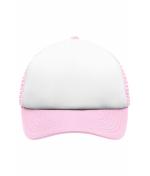 Enfant Casquette trucker enfants 5 panneaux Blanc/rose clair 7623
