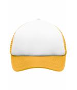 Enfant Casquette trucker enfants 5 panneaux Blanc/jaune-d'or 7623