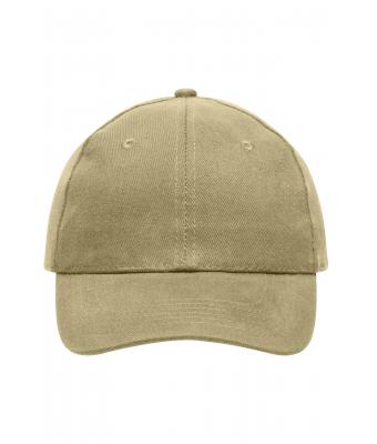 Unisex 6 Panel Cap Heavy Cotton Beige 7642