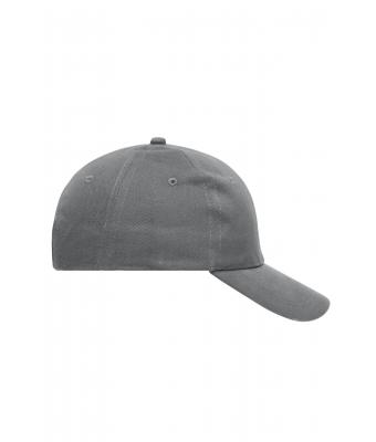Unisex 6 Panel Cap Heavy Cotton Donkergrijs 7642