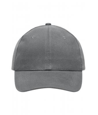 Unisex 6 Panel Cap Heavy Cotton Donkergrijs 7642