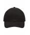 Unisex 6 Panel Cap Heavy Cotton Black 7642